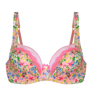 MARSEILLE underwired bra  pink with print