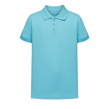 Jersey polo shirt for boys sky blue