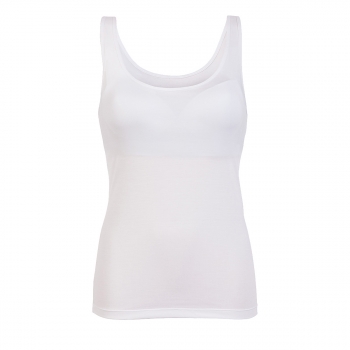 Top with an integrated bra white