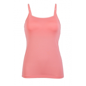 Strappy top with an integrated bra coral