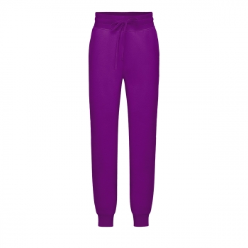 Jersey trousers for girl plum