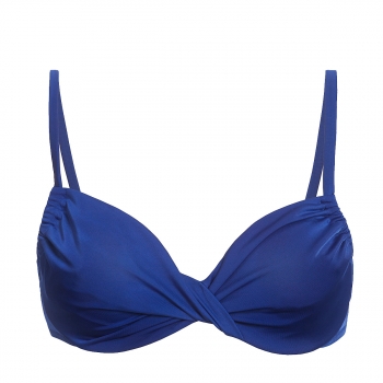 Top de bikini suave con aros Oriental color azul