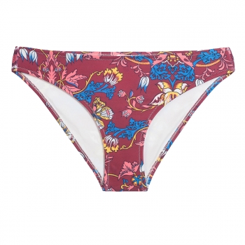 Oriental Bikini Bottom printed burgundy