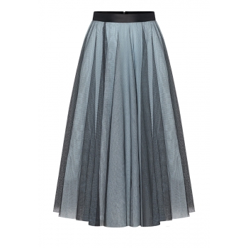 Layered skirt grey blue