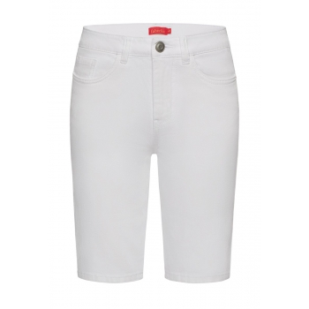 Pantalones cortos de mezclilla color blanco