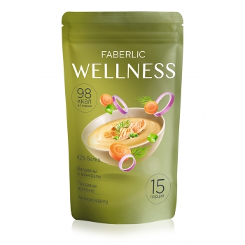Сухой белковый суп Wellness со вкусом  Куриный с зеленью