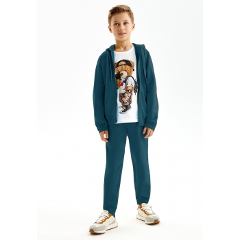 Sport Trousers for Boy Dark Turquoise