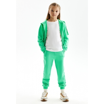 Girls French terry pants mint