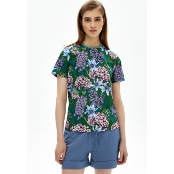 Camiseta con estampado floral multicolor