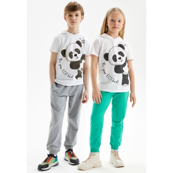 Футболка ECO cotton с принтом для девочек и мальчиков цвет белый