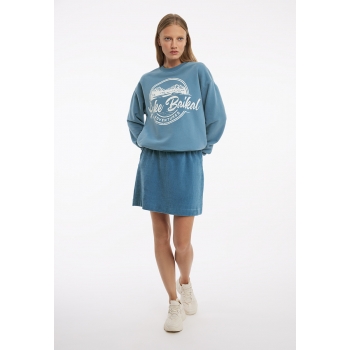 Corduroy Skirt smoky blue