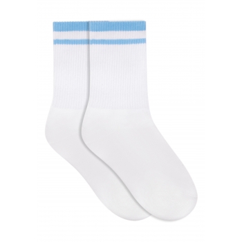 Sports Womens Socks 2 pairs white and light blue