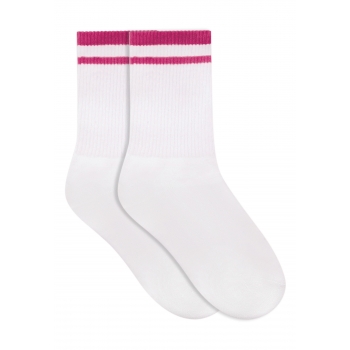 Sports Womens Socks 2 pairs white and raspberry