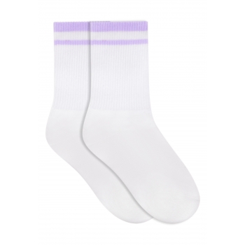 Sports Womens Socks 2 pairs white and lilac