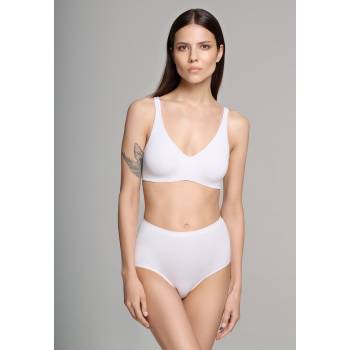 Underwire bra with soft cup white