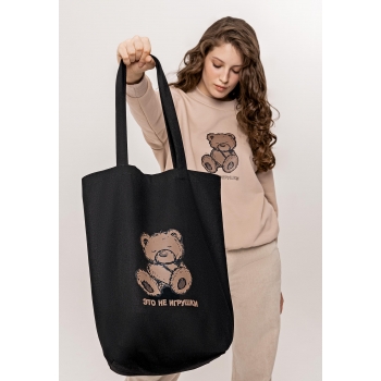 Teddy Bears Womens Shopping Bag black