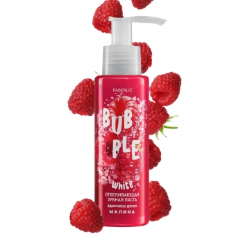 Bubble White Raspberry Whitening Toothpaste for Gum Health
