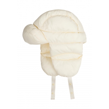Textile Ushanka Hat with Earflaps milky white