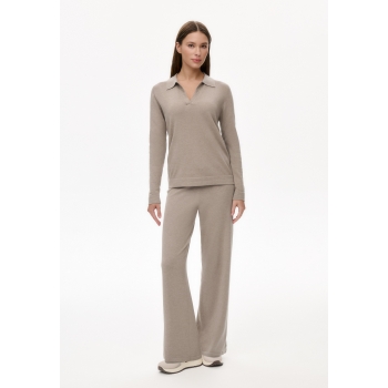 Knitted Trousers beige melange