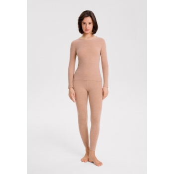 Womens Longsleeved Tshirt beige melange