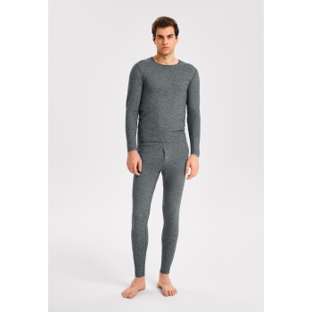 Mens Longsleeved Tshirt black melange