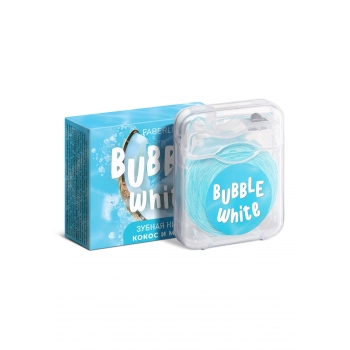 Bubble White Blue Dental Floss with Mint and Coconut