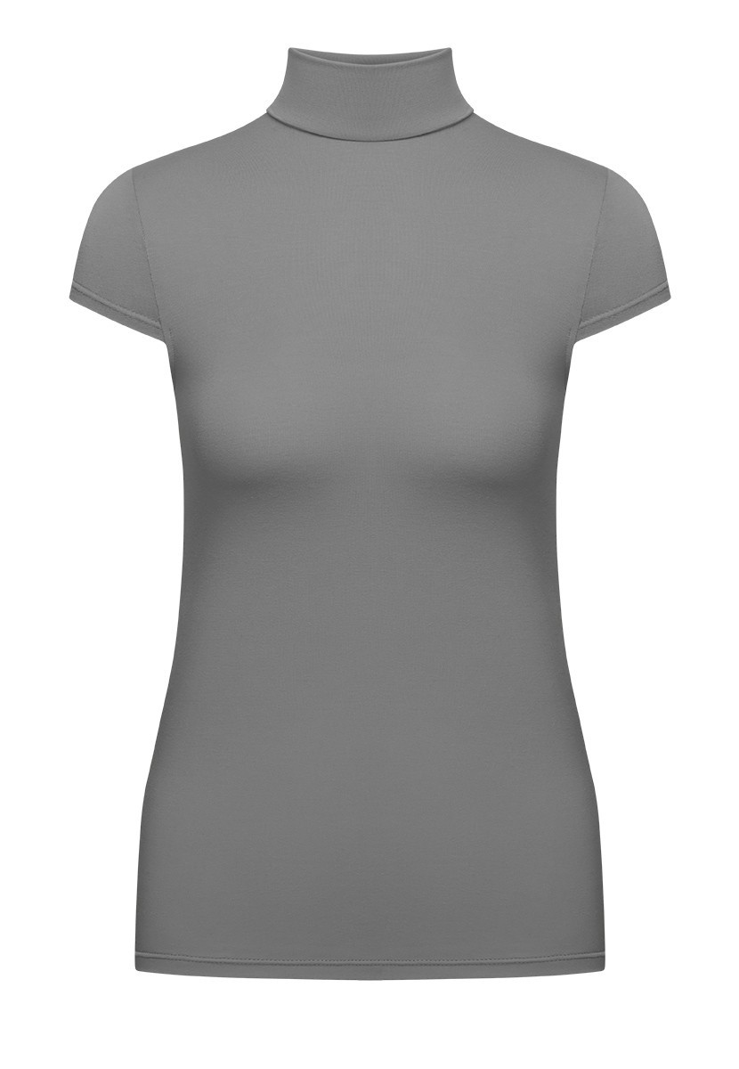 Camiseta cuello alto de manga corta, color gris 800616 - 800620 para  comprar a precio 699 руб — tienda en línea de Faberlic