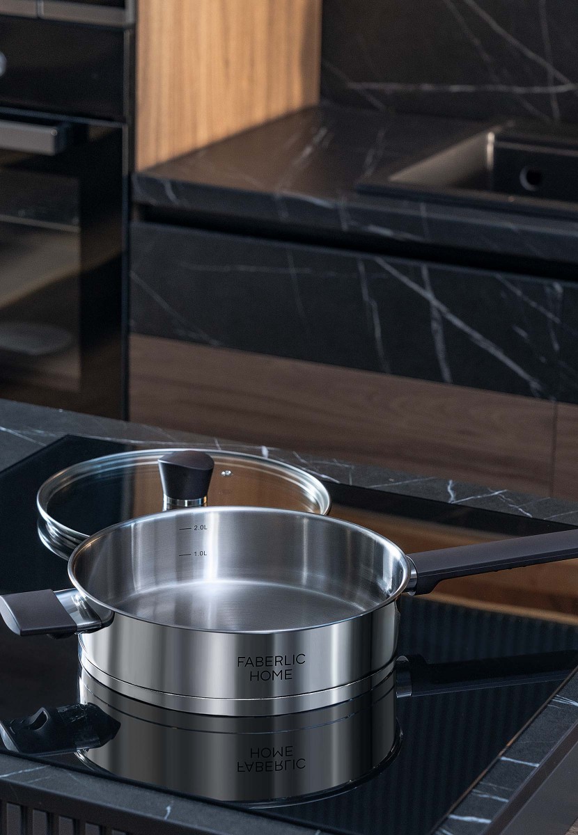 Глубокая сковорода из нержавеющей стали Faberlic Home 910440 купить по ...