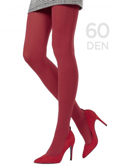 Colored tights burgundy 60 DEN
