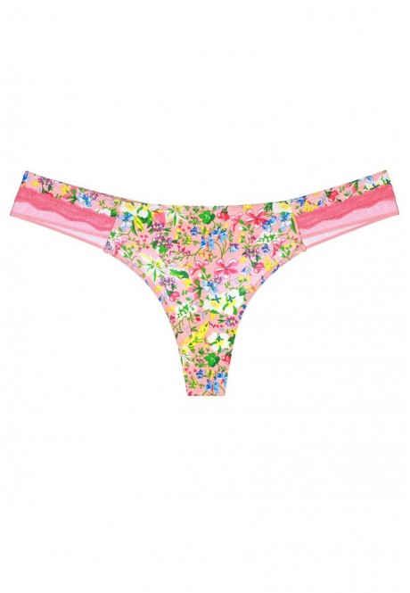 MARSEILLE Thongs pink with print