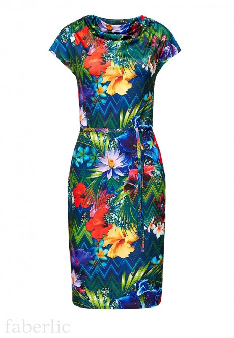 Платье женское цвет тропический