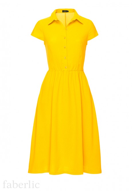 Платье женское цвет желтый