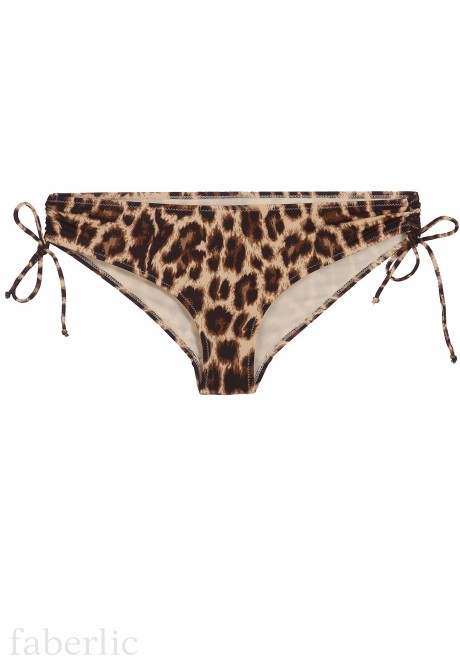 Swim Briefs with Side Ties printed beige