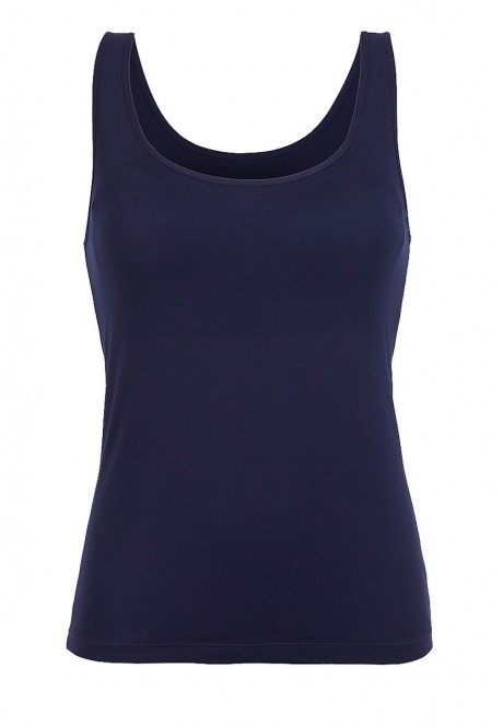 Top with an integrated bra blue