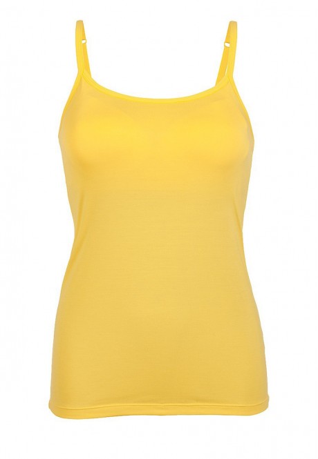 Strappy top with an integrated bra yellow