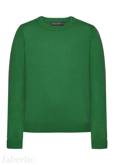 Knitted jumper for boy bright green