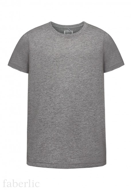 Трикотажная футболка для мальчика цвет серый меланж