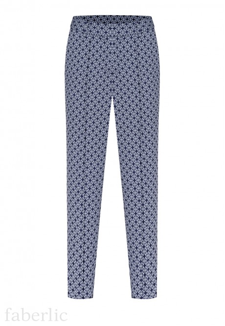 Shortened trousers grey blue