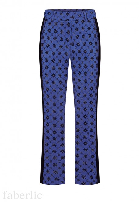 Piped trousers bright blue