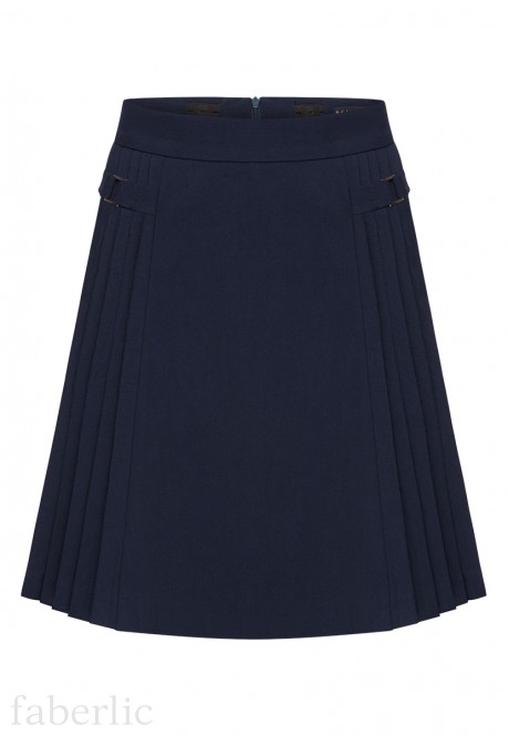 Ink blue pleated on sale skirt