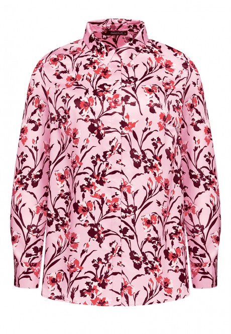 Блузка с флоральным орнаментом мультицвет