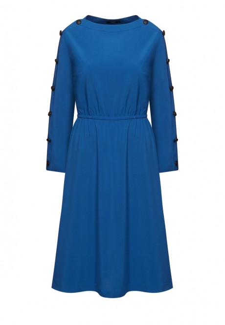 Платье с декором цвет синий