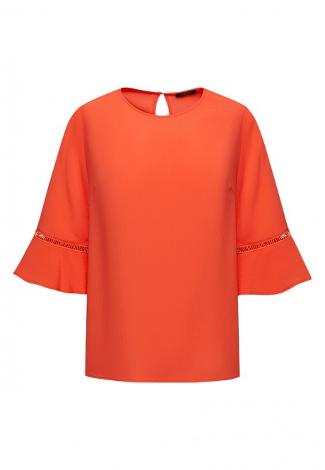 040W2665 блузка с коротким рукавом для женщины цвет коралловый