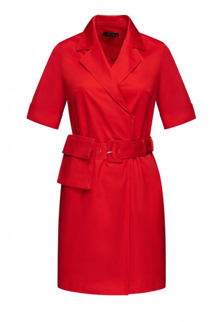 070W4135 платье с коротким рукавом для женщины цвет красный