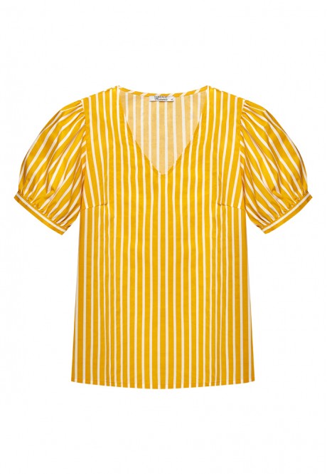 070W2624 блузка с коротким рукавом для женщины цвет желтый