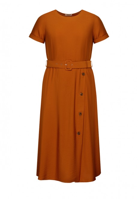 070W4154 платье с коротким рукавом для женщины цвет коричневый