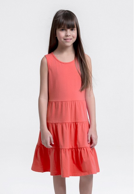 Трикотажное платье для девочки цвет розовый