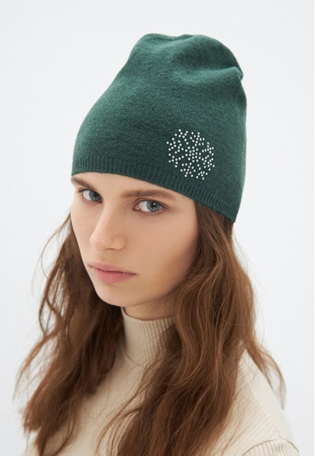 Snowflake Beanie Hat emerald