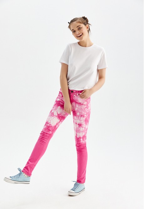 110W3102 брюки из джинсовой ткани для женщины цвет розовый