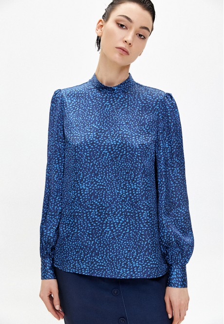 Printed Satined Blouse